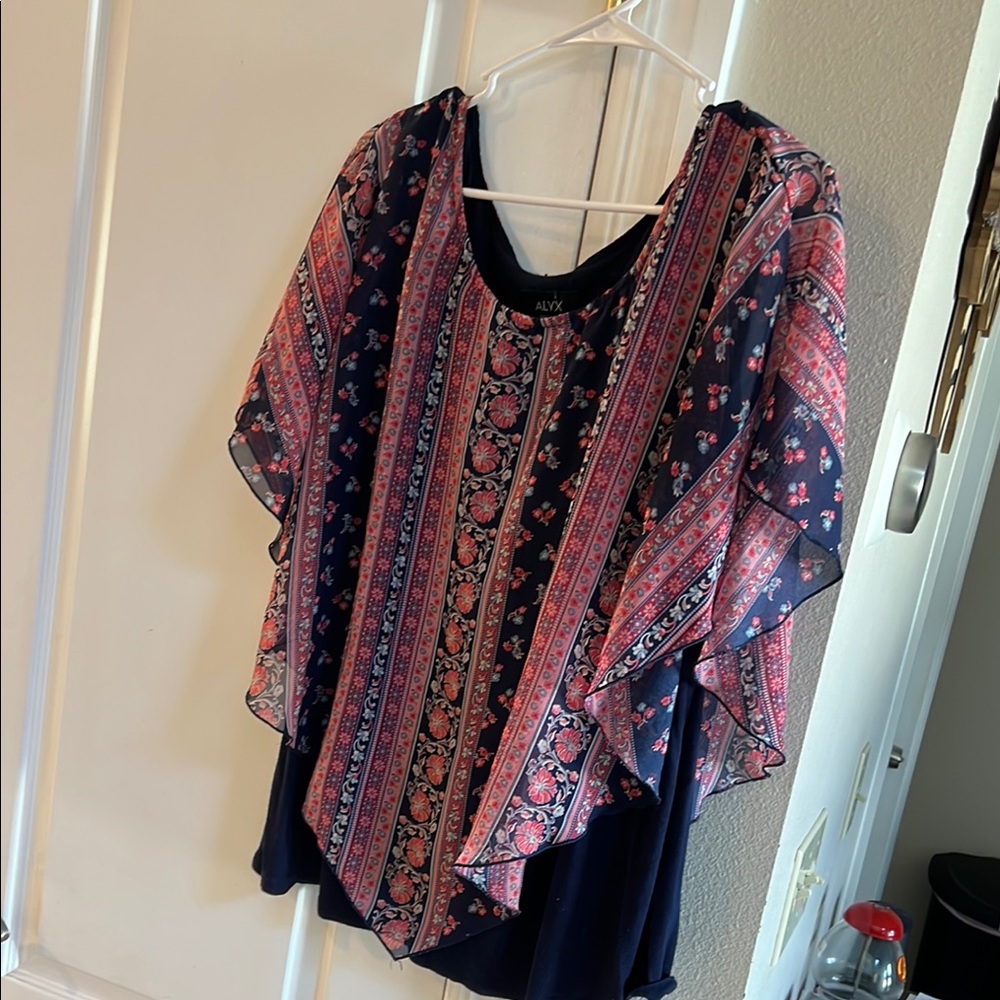 Alyx Pink Asymmetrical Relaxed Blouse